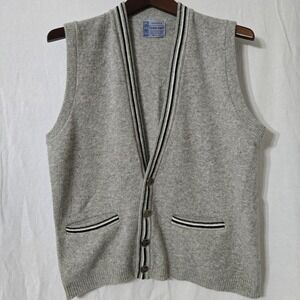 Vtg Penney's‎ Towncraft Moth-Eaten Lambs Wool Sweater Vest Medium 40-42